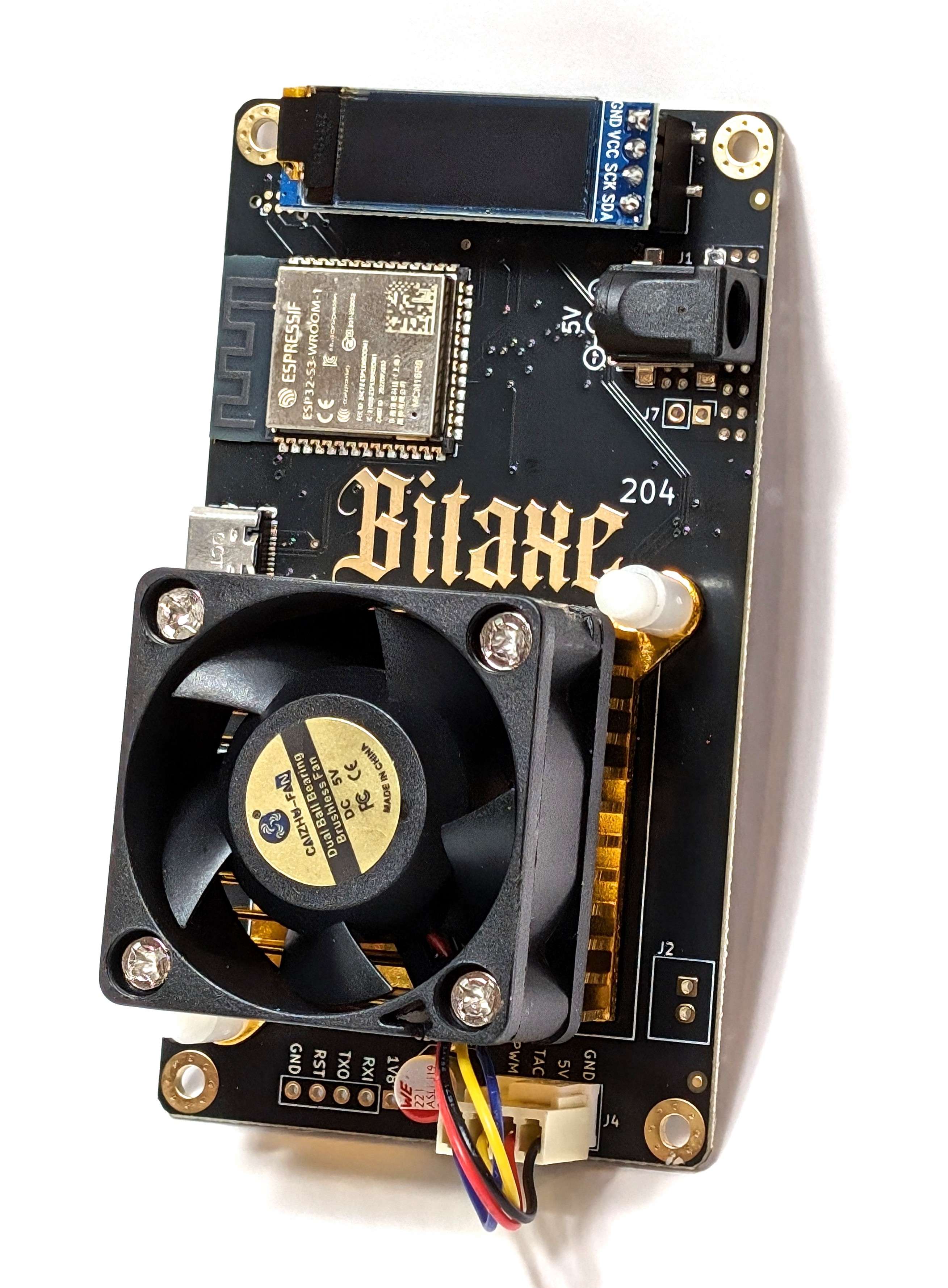 Example home ASIC - Bitaxe Ultra (open-hardware upstream photo)